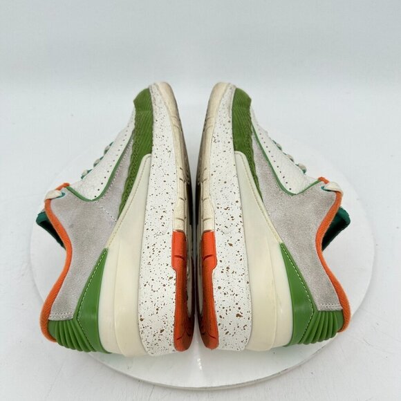 Nike Air Jordan 2 Low Women Size 6.5 DV6206-183 Titan Orange Chlorophyll Shoes - Picture 6 of 11